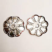 Прикраса під заклепку (1000 шт), кругла, нікель.