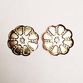 Прикраса під заклепку (1000 шт), кругла, золото.