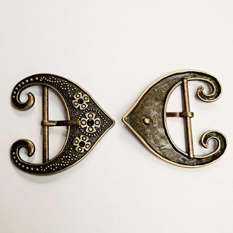 Пряжка декоративна 25 мм (100 шт), антик.