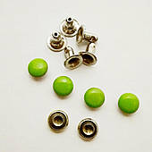 Заклепки для шкіри 6мм (1000 шт), емаль. Зелений