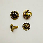 Хольнітен для одягу (10000 шт) 9мм з візерунком, антик