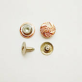 Клепки для одягу (10000 шт) 9мм, рожеве золото