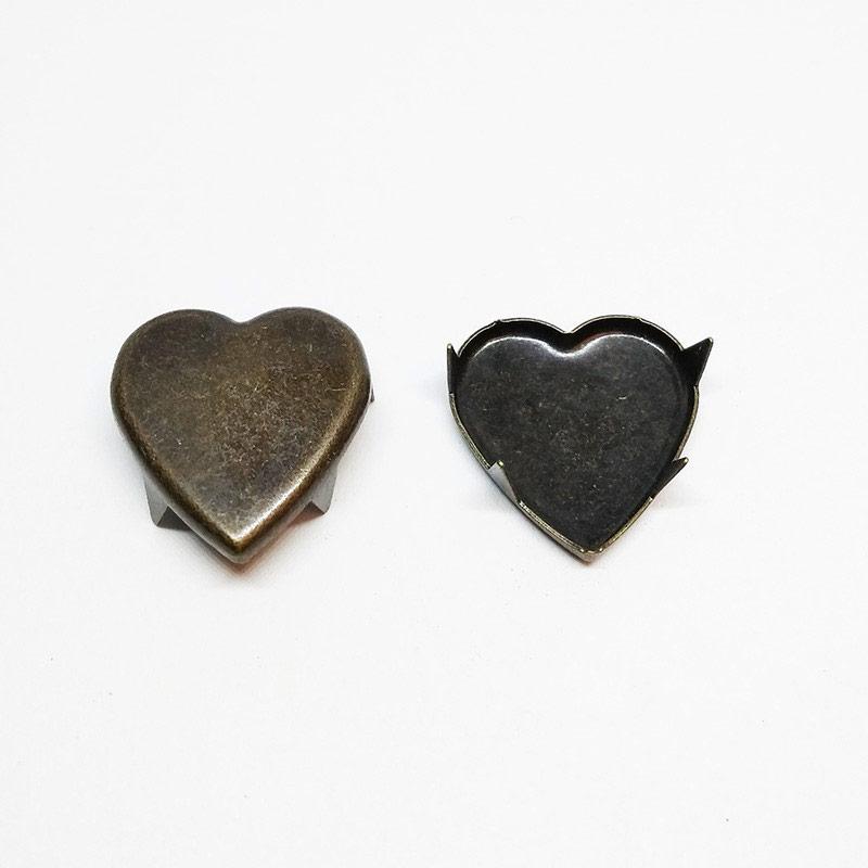 Прикраса серце 20 мм (1000 шт). Нержавіюча.