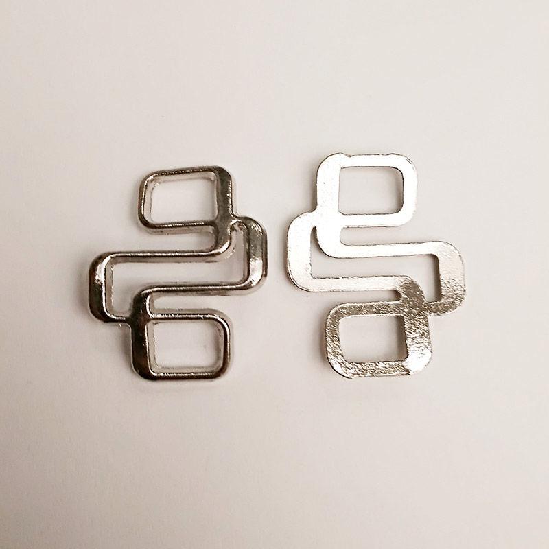 Прикраса для сумок пришивна (100 шт), метал, нікель.