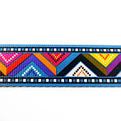 Cумочний декоративний ремінь 38 мм (45 м). Кольоровий з візерунками.