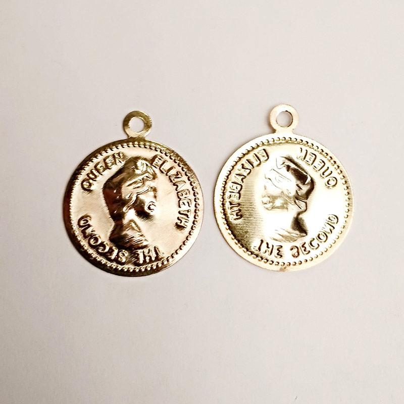 Прикраса для сумок "Монетка" 15 мм (100 шт), метал.