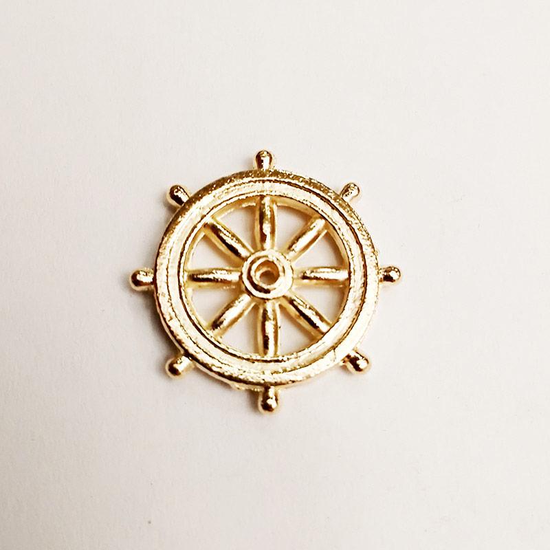 Прикраса для сумок пришивна (100 шт), метал, золото.