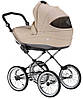 Коляска 2 в 1 класична Roan Emma (14"хром) E18 бежева шкіра - бежева шкіра (строчка), фото 4