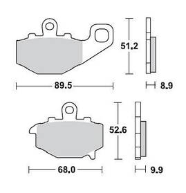 Мотоколодки BRAKING BR 775SM1 аналог FDB2012 для KAWASAKI ZX 400/ ZX-10R / ZX-6R / ZX-9R /KAWASAKI ZZR 400-600