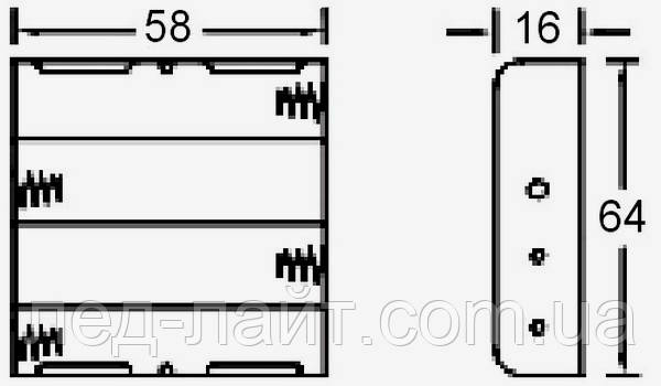 батарейный отсек ААх4шт