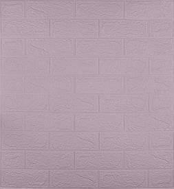 Самоклеюча декоративна 3D панель під світло-фіолетову цеглу 700x770x3мм
