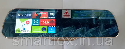 Дзеркало заднього огляду на Android з реєстратором + 2 камери Х5Е 5 HD Gold Блютус, фото 1