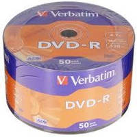 Диски DVD-R VERBATIM 4,7gb 8 x 50 шт / упаковка