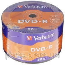 Диски DVD-R VERBATIM 4,7gb 8 x 50 шт./паковання