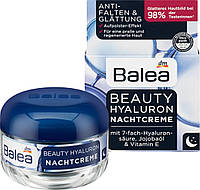 Balea Anti Falten Nachtcreme Beauty Hyaluron Ночной крем от морщин с гиалуроновой кислотой 50 мл 30+