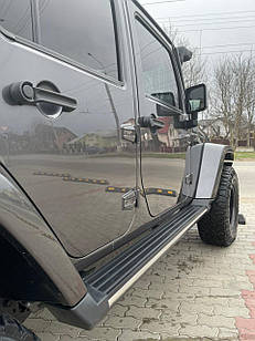 Бічні підніжки Black (2 шт) Jeep Wrangler 2007-2017