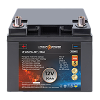 Акумулятор для автомобіля літієвий LP LiFePO4 12 V — 90 Ah (+ зліва, пряма полярність) пластик