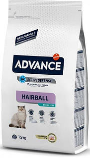 Сухой корм для стерилизованных котов Advance Sterilized Hairball с индейкой 1.5 кг