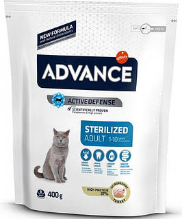 Сухой корм для стерилизованных котов и кошек Advance Sterilized 400 г