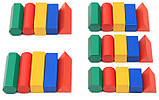 Розвиваючий дерев'яний набір сортер Кольорові геометричні фігури від Obetty, фото 3