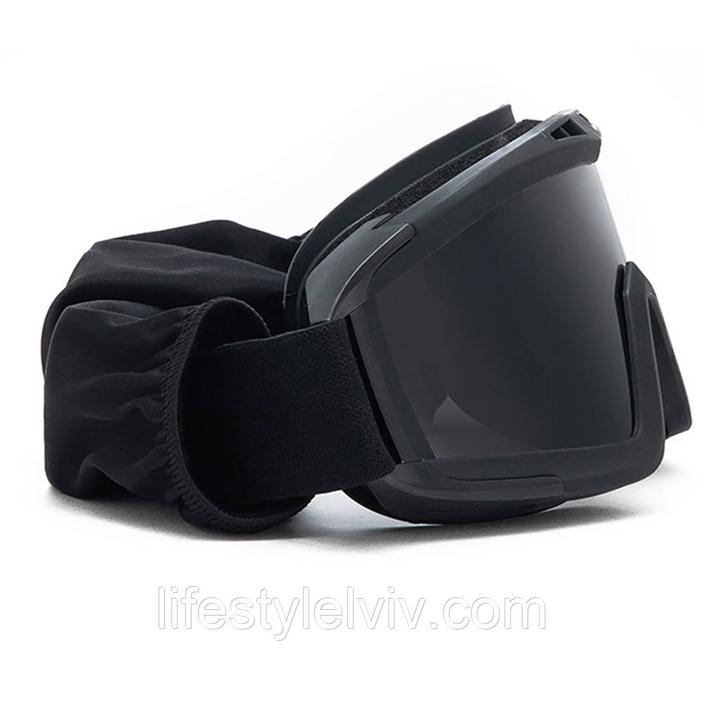 Тактические защитные очки со сменными линзами / Панорамные незапотевающие очки для ЗСУ Черный - фото 5 - id-p1646919053