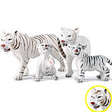 Розвиваючий набір фігурок Сім'я білих тигрів (4 шт) від Obetty, фото 2