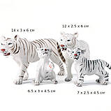 Розвиваючий набір фігурок Сім'я білих тигрів (4 шт) від Obetty, фото 6