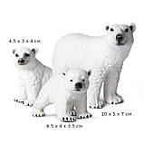 Розвиваючий набір фігурок Сім'я білих ведмедів (3 шт) від Obetty, фото 9