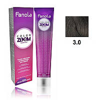 3/0 Крем-краска для волос Colorzoom Fanola 10 мин 100 мл