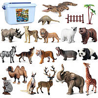 Большой развивающий набор фигурок для детей Африканские животные (30 элементов) от Obetty