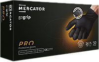 Нітрилові рукавички Mercator Gogrip розмір М чорні (25 пар)