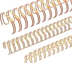 Металева пружина для переплетення, А4, 100 шт 6,4 мм, Золото