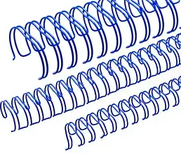Металева пружина для переплетення, А4, 100 шт 6,4 мм, Синій
