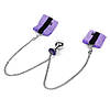 Наручники з металевим анальним трафіком Art of Sex Handcuffs with Metal Anal Plug size M Purple, фото 7
