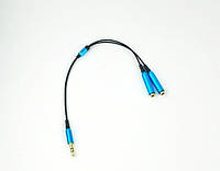 IPhone iPod-сплітер 3,5 мм на 2 аудіовиходи Splitter 3.5 jack x2