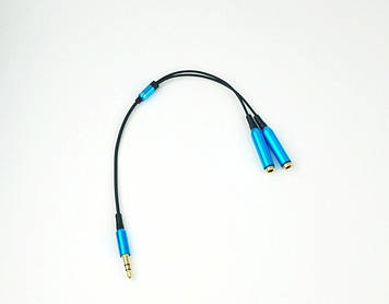 IPhone iPod-сплітер 3,5 мм на 2 аудіовиходи Splitter 3.5 jack x2 