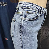 Джинси жіночі МОМ без стрейчу світлі високі котон 46 блакитні, фото 8
