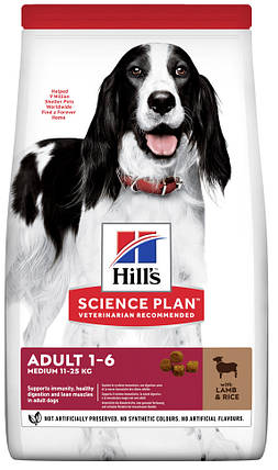 Hill's Adult Medium Breed Lamb & Rice, 14 кг., фото 1