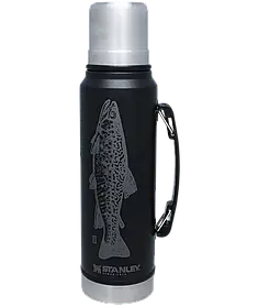 Термос STANLEY Classic Legendary Brook Trout 1 літр річкова форель чорний Стенли Стенлі Класік Классик