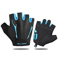 Велосипедные перчатки West Biking 0211190 L Blue велоперчатки без пальцев спортивные беспалые