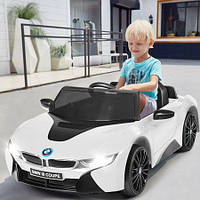 Детский электромобиль BMW i8 (2 мотора по 25W, MP3, USB) Bambi JE1001EBLR-1 Белый