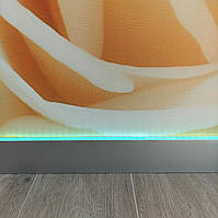 Накладний алюмінієвий плінтус з ЛЕД підсвічуванням АПН 80*15 LED без покриття 80мм, L-2,2 м