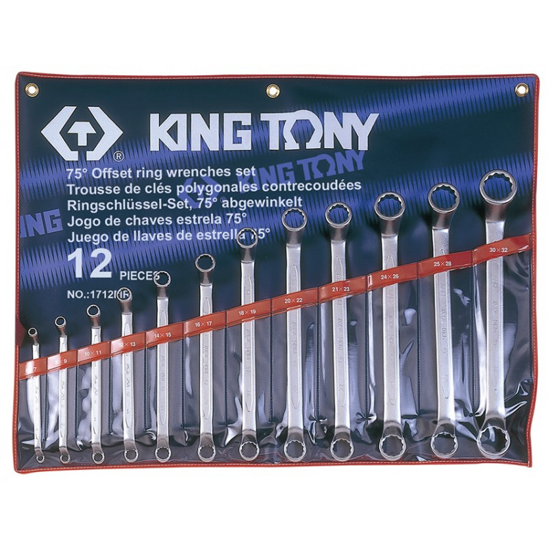 Набір ключів накидних 12шт. (6-32мм) King Tony (1712MR)
