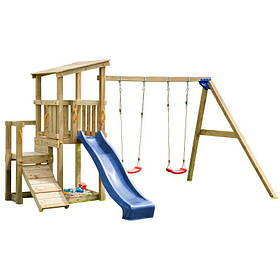 Дитячий майданчик із 2 гірками CASCADE + SWING
