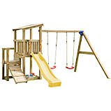 Дитячий майданчик із 2 гірками CASCADE + SWING, фото 4