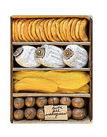 Сухофрукты и орехи натуральные без сахара в подарочной коробке 790 г в виде деревянной книги №9