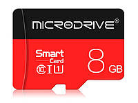 Карта памяти Microdrive с SD адаптером class 10 8Gb Черный Хіт продажу!