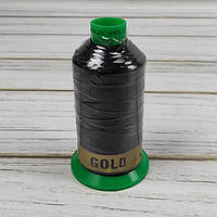 Нитка для шкіри No20 Gold POLYDEA  1500 м, цв. чорний
