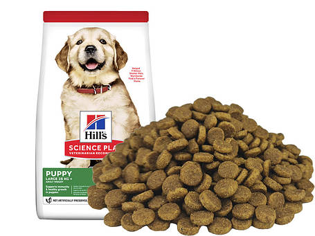 Hill's Puppy Large Breed Chicken, 1 кг (розвіс). Корм хіллс преміумкласу для собак із куркою. 604386, фото 1
