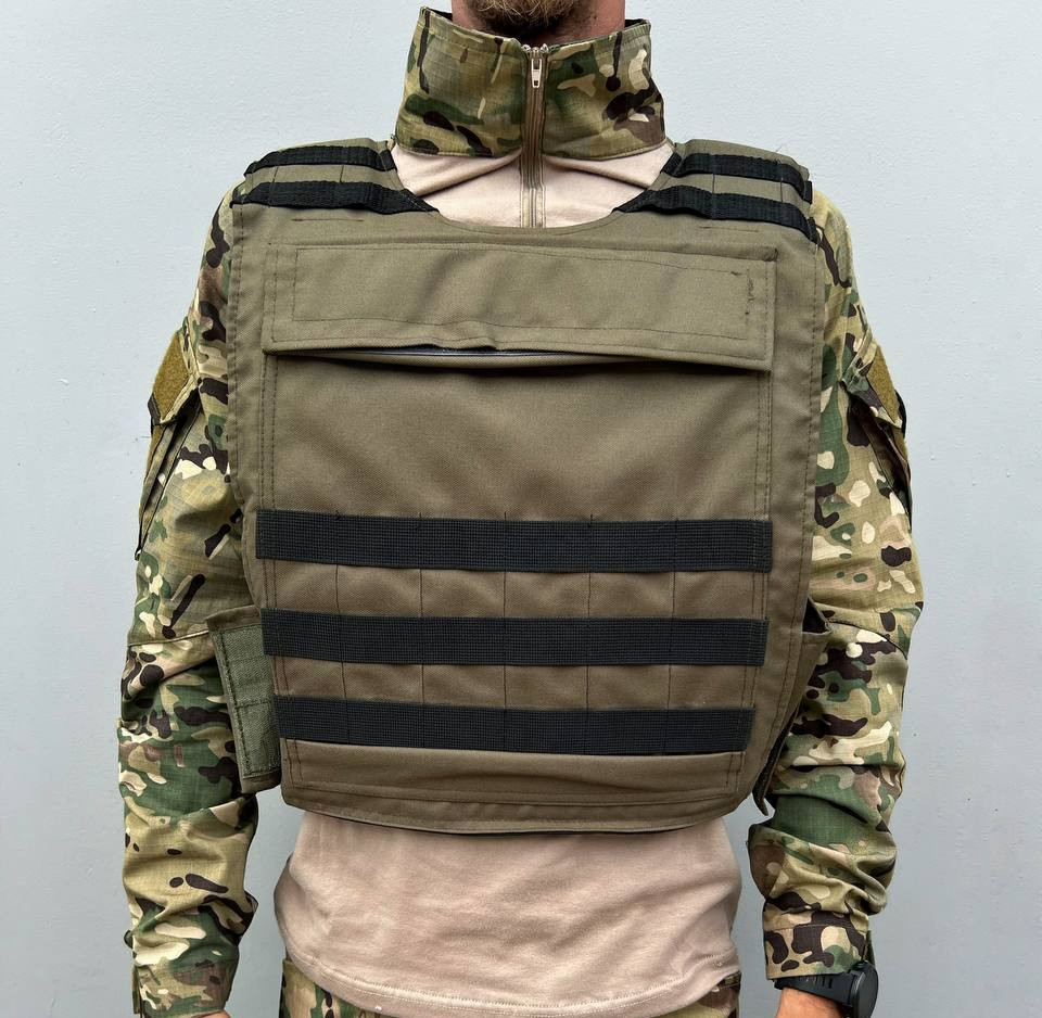 Бронежилет з плитами 5 класу захисту Плитоноска (Хакі), фото 1